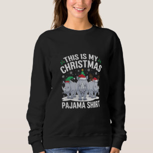 Xmas Weihnachtsmannmütze Reindeer Rhino Christmas  Sweatshirt