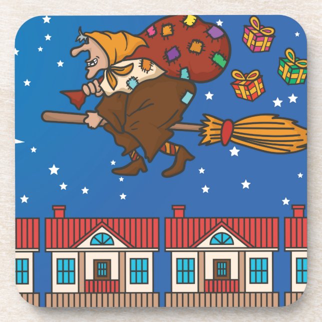 xmas witz Befana Untersetzer (Vorderseite)