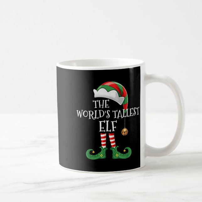 Xmas World's Tallest Elf Matching Family Group Chr Kaffeetasse (Rechts)