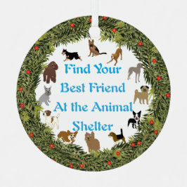 XMas Wreath Next Best Friend Ornament Aus Metall