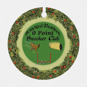 XMas Wreath Zero Point Snooker Club Ornament Aus Metall