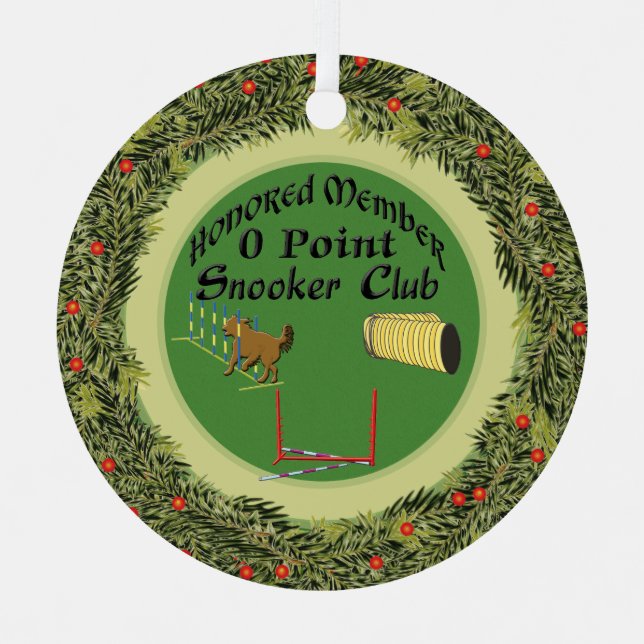 XMas Wreath Zero Point Snooker Club Ornament Aus Metall (Vorderseite)