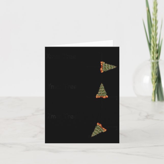 Xmas Ymas Zmas Tree Math Nerd Christmas  Karte (Vorderseite)