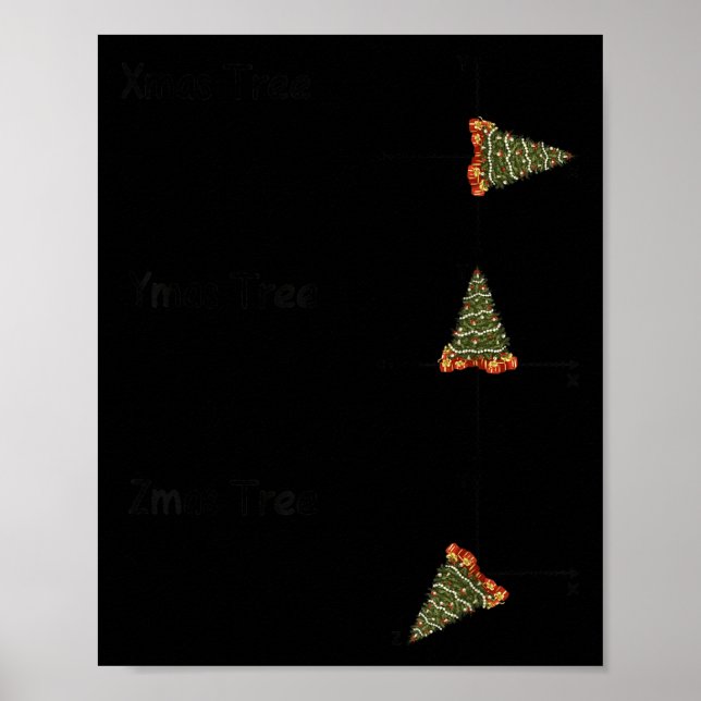 Xmas Ymas Zmas Tree Math Nerd Christmas  Poster (Vorne)