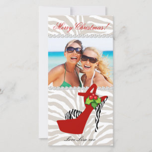 Xmas Zebra Shootkarte Vorlage Rot