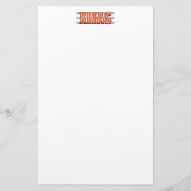 XMAS-Zeichen Briefpapier (Vorderseite)