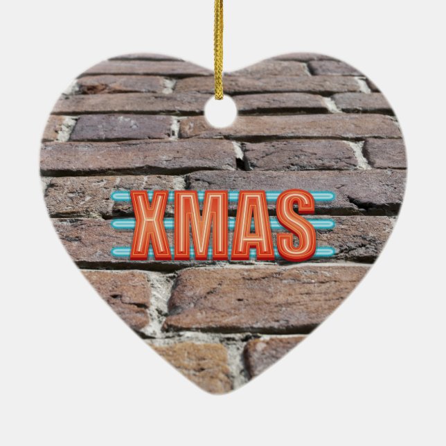 XMAS-Zeichen Keramik Ornament (Hinten)