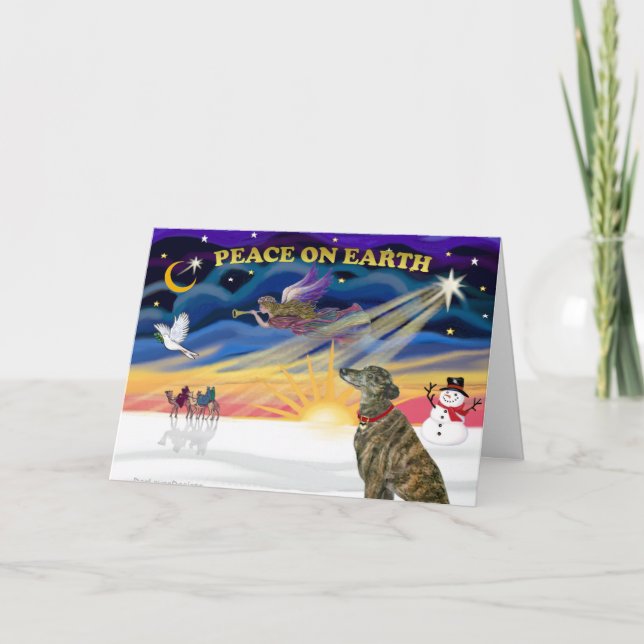 XmasSonnenaufgang-Brindelgrauen Feiertagskarte (Vorderseite)