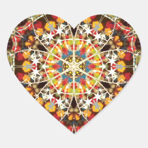 Xmax Mandala Herz-Aufkleber