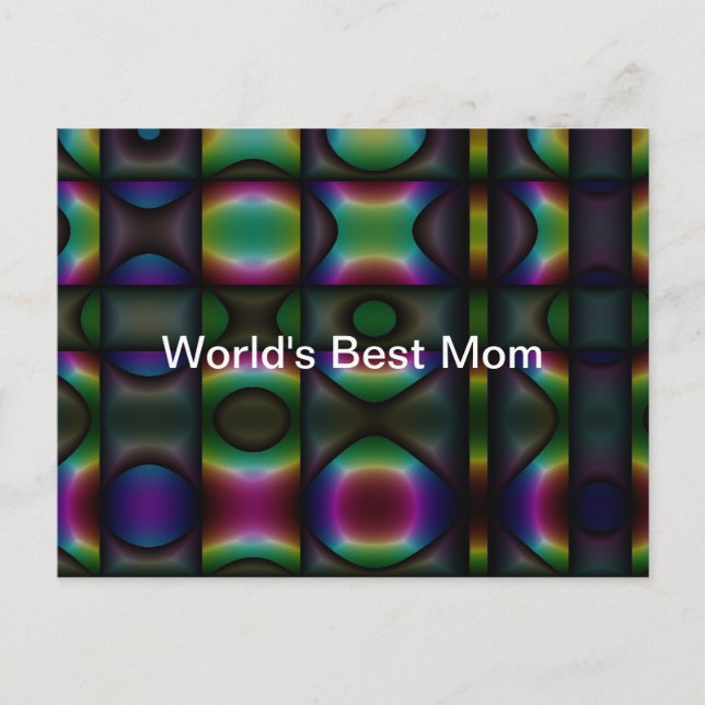 XO Abstrakte digitale Kunst, die beste Mama der We Postkarte (Vorderseite)