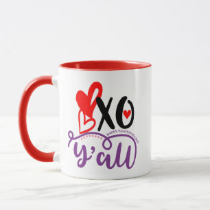 XO Coeurs Valentines Jour Café Conception Mug