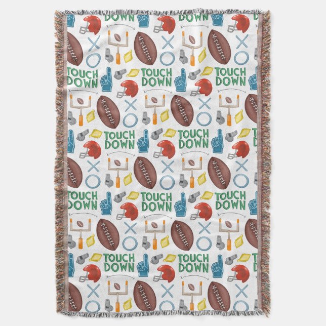 XO Fußballsaison Touchdown First Down Tailgate Decke (Vorderseite Vertikal)