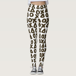 XO geometrischer Marker-Muster Leggings