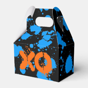 XO Graffiti-Kunst-schwarze und blaue des Geschenkschachtel