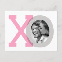 XO Gray Pink Hochzeitsstimme Rett Date Foto Postka