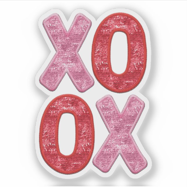 XO OX - Baiser Câlin Câlin Baiser Autocollant de l (Devant)