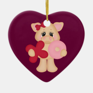 XO Piggy Keramikornament