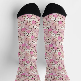 XO Romantic Heart Pattern Valentine Anniversary  Socken
