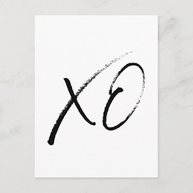 XO-Umarmungen und Küsse Postkarte (Vorderseite)