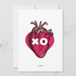 XO Valentine Herzflatkarte. Karte