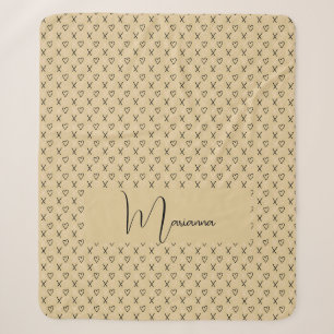 Xo Valentinsherzen Muster Monogrammiert Sherpadecke