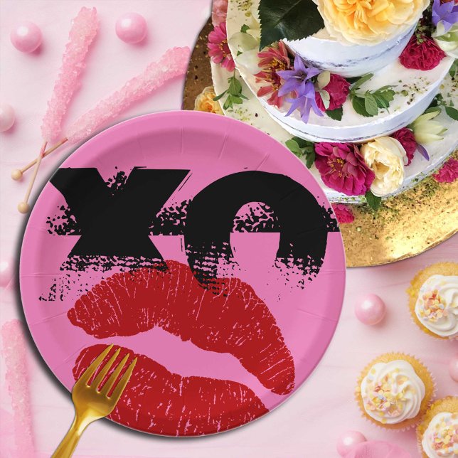 XO XO küssen mir Retro Paper Teller / GRILLEN, Fun (Von Creator hochgeladen)