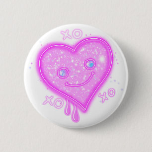 "XO, XO, XO" Kawaii Herztasten Button