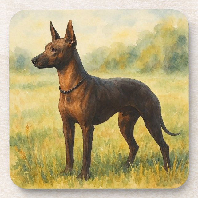 Xoloitzcuintle Getränkeuntersetzer (Vorderseite)