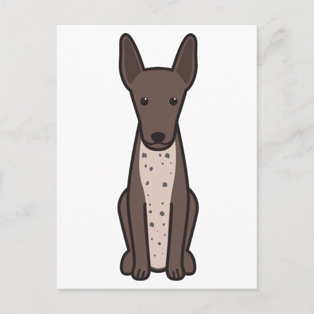 Xoloitzcuintli Cartoon Postkarte (Vorderseite)