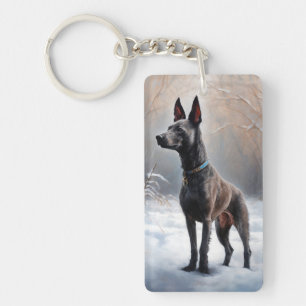 Xoloitzcuintli Lass es schneien Weihnachten Schlüsselanhänger