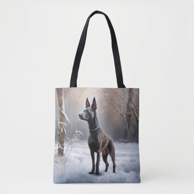Xoloitzcuintli Lass es Weihnachten Tasche (Vorderseite)
