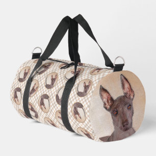 Xoloitzcuintli Malerei Haarloses Leber Roter Hund  Duffle Bag
