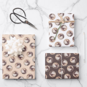 Xoloitzcuintli Malerei Haarloses Leber Roter Hund Geschenkpapier Set