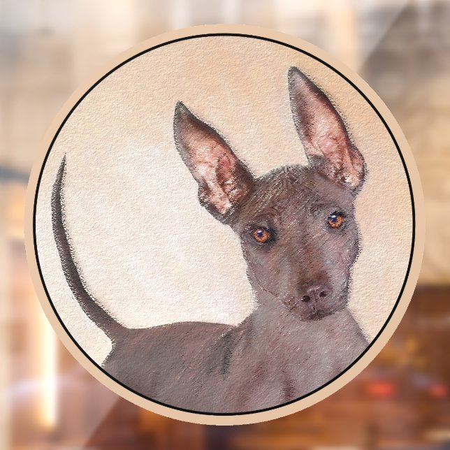 Xoloitzcuintli Malerei - Niedliche Original Dog Ar Fensteraufkleber (Blatt 2)