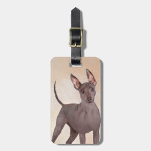 Xoloitzcuintli Malerei - Niedliche Original Dog Ar Gepäckanhänger