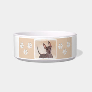 Xoloitzcuintli Malerei - Niedliche Original Dog Ar Napf
