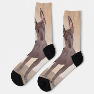 Xoloitzcuintli Malerei - Niedliche Original Dog Ar Socken