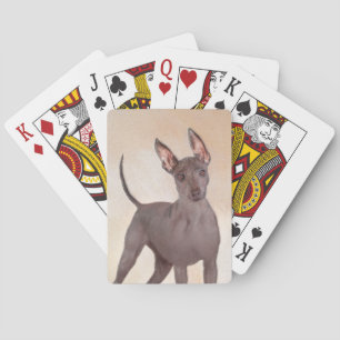 Xoloitzcuintli Malerei - Niedliche Original Dog Ar Spielkarten