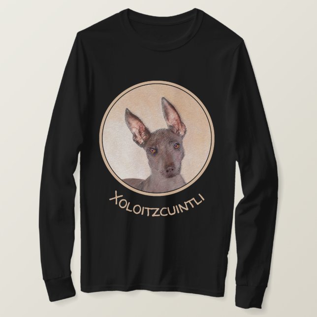 Xoloitzcuintli Malerei - Niedliche Original Dog Ar T-Shirt (Design vorne)