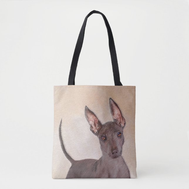 Xoloitzcuintli Malerei - Niedliche Original Dog Ar Tasche (Vorderseite)