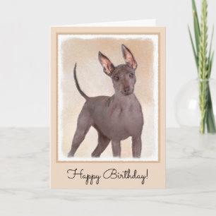 Xoloitzcuintli Malerei - Niedliche Original Hunde  Karte