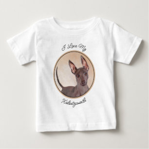 Xoloitzcuintli-Malerei - Süße originelle Hundekuns Baby T-shirt