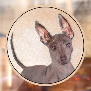 Xoloitzcuintli-Malerei - Süße originelle Hundekuns Fensteraufkleber