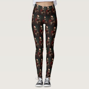 Xoloitzcuintli mit dem Weihnachtsmann Weihnachten Leggings