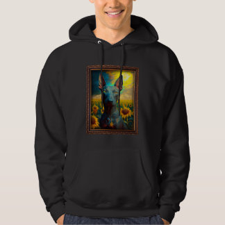 Xoloitzcuintli Xolo Painting Sunflower Flower Mom Hoodie