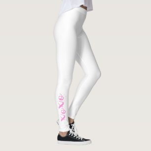 xoPink Text Cool, einzigartig Weiß Leggings