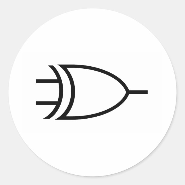 Xor Gate Runder Aufkleber (Vorderseite)