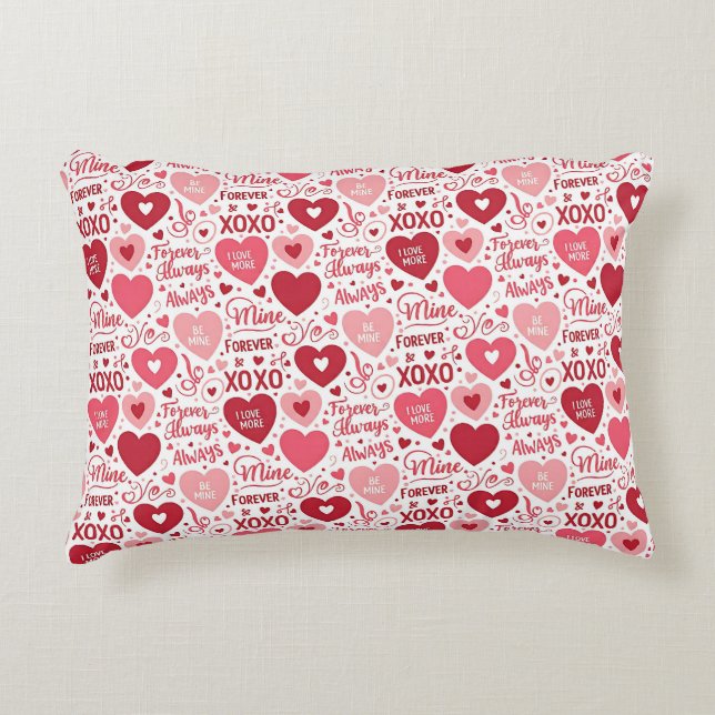 XOXO & Always Be Mine Valentine  Dekokissen (Vorderseite)
