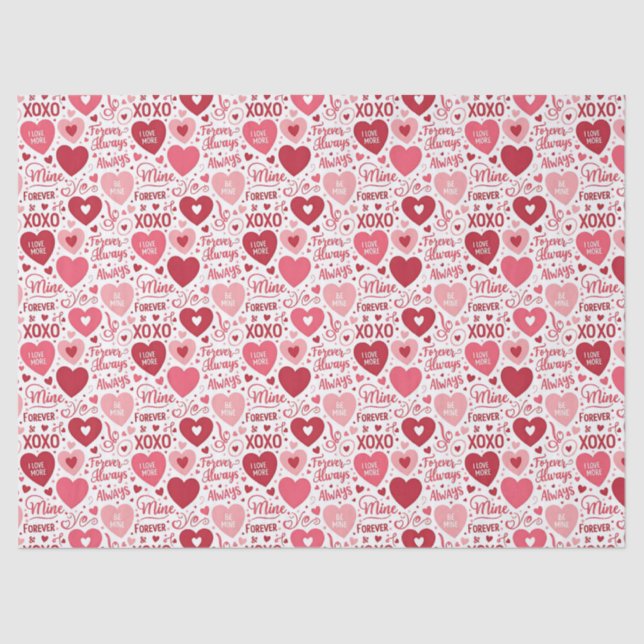 XOXO & Always Be Mine Valentine  Seidenpapier (Vorderseite)