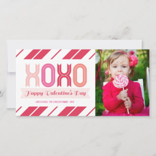 XOXO Amour et baisers Cartes photos de la Saint Va